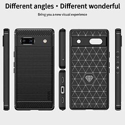 Htdmobiles Coque pour Google Pixel 7a 5G - housse etui silicone gel carbone + film ecran - NOIR