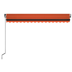 Acheter Maison Chic Auvent manuel rétractable,Store manuel de porte avec LED 450x350 cm Orange et marron -GKD88149