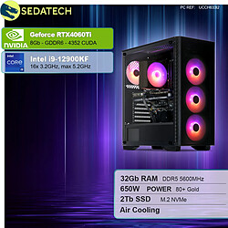 Sedatech PC Gamer • Intel i9-12900KF • RTX4060Ti • 32Go DDR5 • 2To SSD M.2 • sans OS