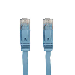 Avis plat ethernet cat6 câble de réseau patch lead rj45 pour smart tv / ps4 0.5m bleu