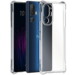 Avizar Coque pour HTC U24 Pro Antichoc Flexible Coins renforcés Transparent