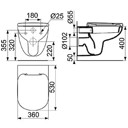 Avis Ideal Standard - Abattant frein de chute Kheops blanc