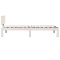 Acheter vidaXL Cadre de lit sans matelas blanc 75x190 cm