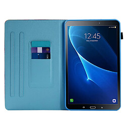 Etui en PU anti-chute, antichoc, fermeture magnétique avec support et porte-cartes pour Samsung Galaxy Tab A 10.1 (2016) (T580/T585) - léopard