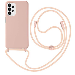 Avizar Coque Cordon pour Galaxy A23 5G et M23 5G Lanière Tour du Cou 80cm rose