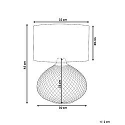 Avis Beliani Lampe à poser MADON Métal Doré