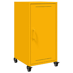 vidaXL Buffet jaune moutarde 36x39x72 cm acier