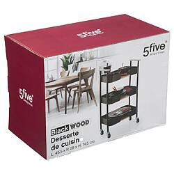 Avis Five Simply Smart Desserte de cuisine à roulettes 3 paniers Blackwood - Noir