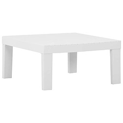 Avis Maison Chic Salon de jardin 3 pcs + coussins - Mobilier/Meubles de jardin - Table et chaises d'extérieur Plastique Blanc -MN65753