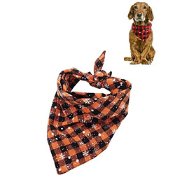 Wewoo 2 PCS Pet Triangle Serviette Noël Flocon De Neige Chien Salive ServietteTaille L Orange