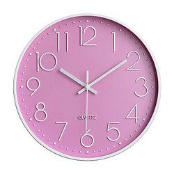 Pile D'horloge Murale Silencieuse Intelligente Pour La Maison, Salon, Cuisine, Patio, Décor Rose