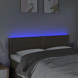 Avis Maison Chic Tête de lit moderne à LED lumineuse pour chambre - Décoration de lit Taupe 144x5x78/88 cm Tissu -MN50943