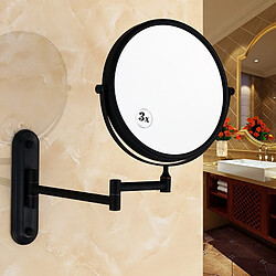 Universal Miroir de salle de bains montage mural 8 pouces laiton loupe huile noire pliant miroir de maquillage miroir de maquillage madame cadeau |