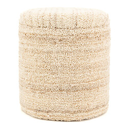 Aubry Gaspard Pouf / coffre en laine bouclette Grand.