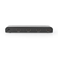 NEDIS Commutateur Répartiteur HDMI 3-Port | 3x HDMI™ entrée | 1x HDMI™ sortie 4K 60Hz 18 Gbps Télécommandé Métal Anthracite