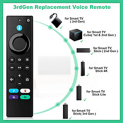 SANAG 3E Gen Telecommande Vocale Pour Amz Tv Stick(2E Gen Et 3E Gen), Tv Stick 4K Max(1E Gen), Smart Tv(3E Gen), Tv Cube(1E Gen Et Ulterieures), Tv Stick 4K(1E Gen/2E Gen)