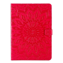 Etui en PU motif tournesol, fermoir magnétique rouge pour votre iPad mini (2021)