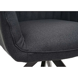 Acheter Decoshop26 Chaise de salle à manger fauteuil de bureau en tissu gris foncé en acier design rétro 04_0002277