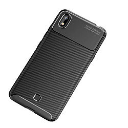 Wewoo Coque Souple Pour LG K20 ?2019 Case Housse TPU antichoc en texture de fibre de carbone de la série Beetle Bleu pas cher