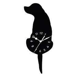 Dessin Animé Acrylique Balançoire Quartz Horloge Murale Chien Queue Enfants Chambre Pépinière Décor B