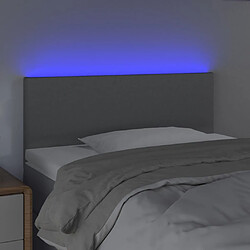 Avis Maison Chic Tête de lit scandinave à LED,meuble de chambre Gris clair 100x5x78/88 cm Tissu -MN74268