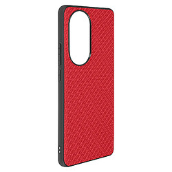 Avizar Coque pour Oppo Reno 10 et 10 Pro Silicone gel Style carbone rouge