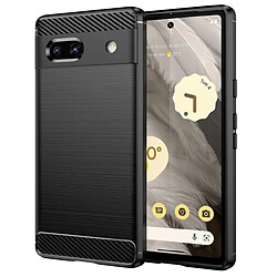 Htdmobiles Coque pour Google Pixel 7a 5G - housse etui silicone gel carbone + verre trempe - NOIR