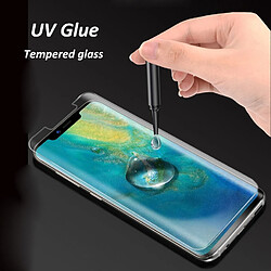 Wewoo Film de verre trempé plein écran de colle UV pleine courbe pour Huawei P30 Lite