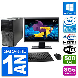 PC Tour Dell 390 MT Ecran 19" G630 RAM 8Go Disque Dur 500Go HDMI Windows 10 Wifi - Occasion