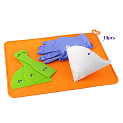 Avis Tapis de Protection En Silicone 410 X 310 Mm de Nettoyage Ou de Transfert de Résine Grattoir Entonnoirs de Papier Gants de Protection de La Surface de