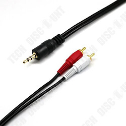 Avis Tech Discount TD® 5 M jack 3,5 mm Câble audio RCA RCA sur la prise Jack RCA à la prise AUX - cable et connectique pour lecteur, smartphone, pc