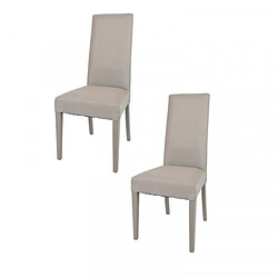 Dansmamaison Duo de chaises tissu Taupe - PISE