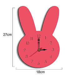 Avis Wewoo Horloge murale décorative de salon de modèle de lapin créatif rose