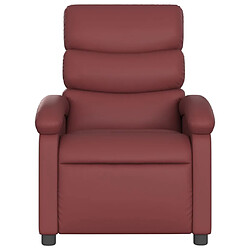 Acheter Maison Chic Fauteuil de massage inclinable,Fauteuil luxe de relaxation Rouge bordeaux Similicuir -MN89298