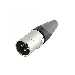 Hicon XLR-Steckverbinder Stecker, gerade Polzahl: 3 noir, argent 1 St.