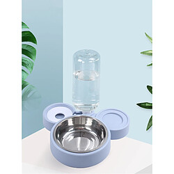 Universal Bol de chat d'animal domestique éleveur automatique chien chat bol de nourriture avec fontaine double bol de boisson levée assiette bol & 124 ; chat alimentation arrosage fournitures