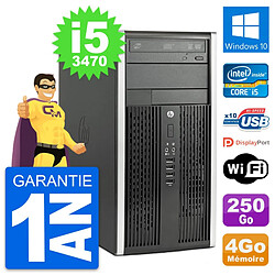 PC Tour HP Pro 6300 CMT Intel i5-3470 RAM 4Go Disque Dur 250Go Windows 10 Wifi - Occasion