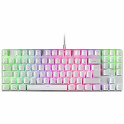 Clavier Mars Gaming MKREVOPROWBRES Blanc LED RGB