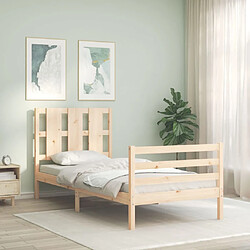 vidaXL Cadre de lit sans matelas 100x200 cm bois massif 