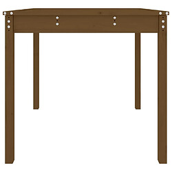 Maison Chic Table de jardin | Table d'extérieur marron miel 82,5x82,5x76 cm bois massif de pin -GKD96019 pas cher