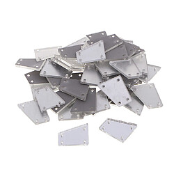 50pcs cousent sur des perles de miroir en cristal strass 17x19mm 17mm pas cher