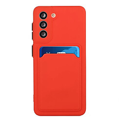 Coque en TPU antichoc avec porte-carte rouge pour votre Samsung Galaxy S22 5G