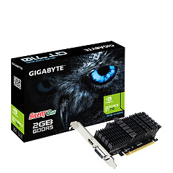 Avis Gigabyte Gigabyte GV-N710D5SL-2GL Carte graphique GF GT 710 2 Go GDDR5 PCIe 2.0 x8 faible encombrement DVI, HDMI san ventilateur