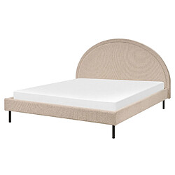 Acheter Beliani Lit double bouclé beige 160 x 200 cm MARGUT