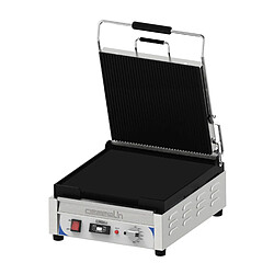 Grill Panini XL Premium Rainurée / Lisse avec Minuteur - Casselin