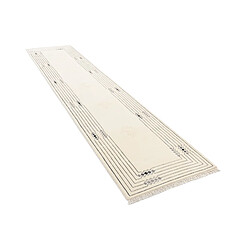 Vidal Tapis de couloir en laine 391x81 beige Darya