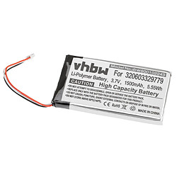 vhbw Batterie remplacement pour Harman & Kardon 320603329779 pour appareil GPS de navigation (1500mAh, 3,7V, Li-polymère)