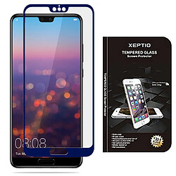 Xeptio Huawei P20 PRO - Protection d'écran en verre trempé FULL Cover bleu - Tempered glass Screen protector / Films vitre smartphone 2018 - Accessoires