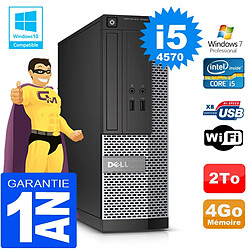 PC DELL 3020 SFF Core I5-4570 Ram 4Go Disque 2 To Graveur DVD Wifi W7 - Occasion