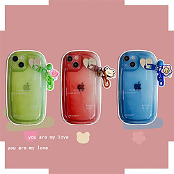 GUPBOO Étui pour iPhone13 étui de téléphone portable simple ours de couleur unie transparent pour femmes